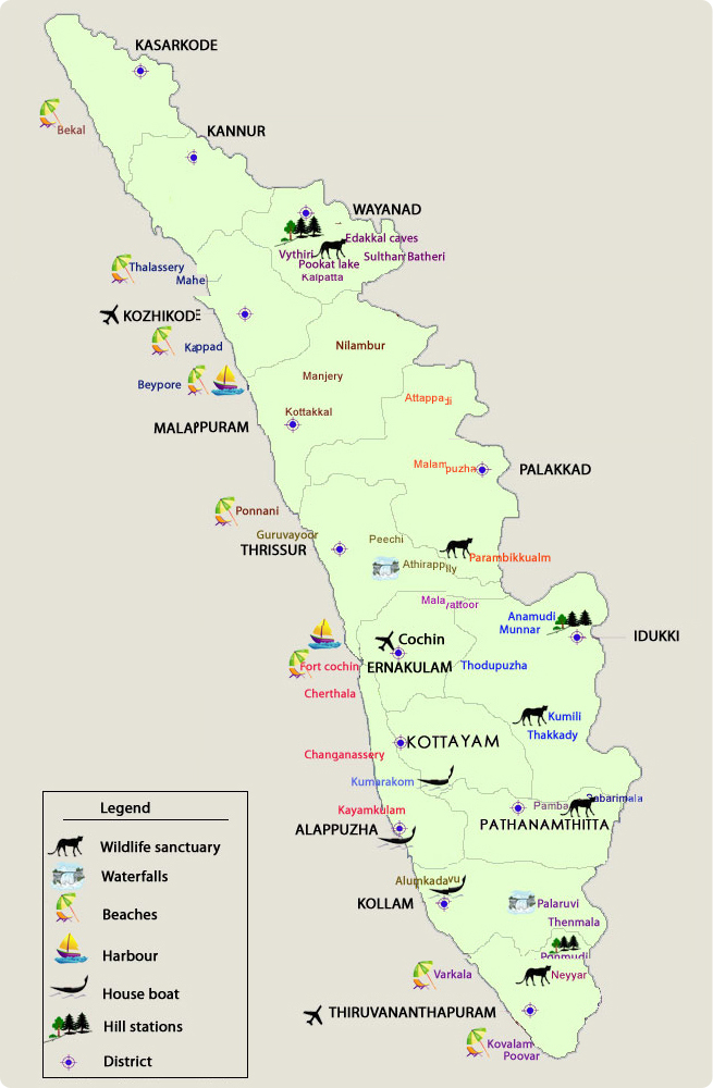 kerala maps